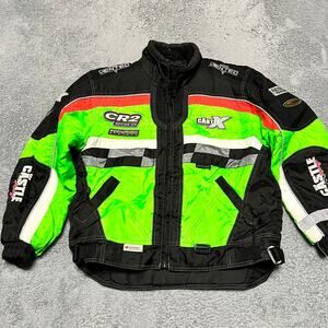 Castle X Jacket Kids Youth Large Neon Green Snowmobile Insulated Winter Coat
